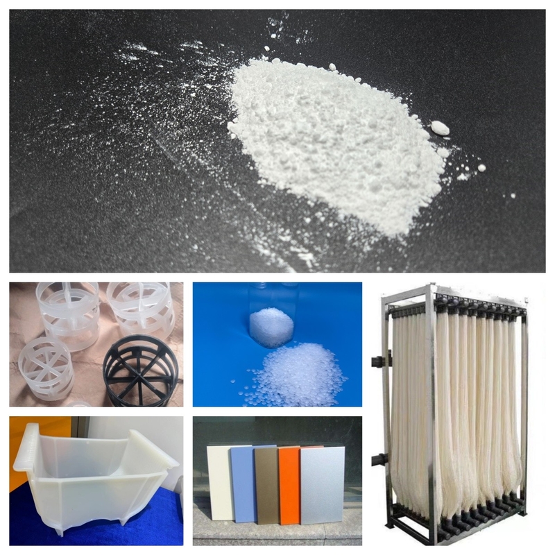 7.0-8.0 Dielectric Constant White PVDF Pellets UV Resistant For Injection Molded Parts